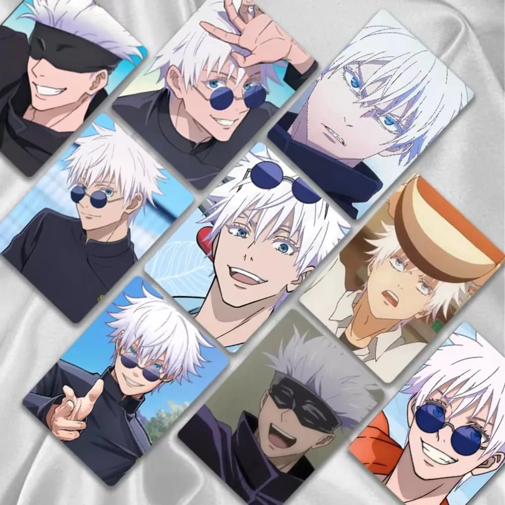 55 pezzi J-ujutsu Kaisen Anime giapponesi Lomo Giochi di carte Cartoline Messaggio Foto Regalo Fan Gioco Gojo Collezione di carte