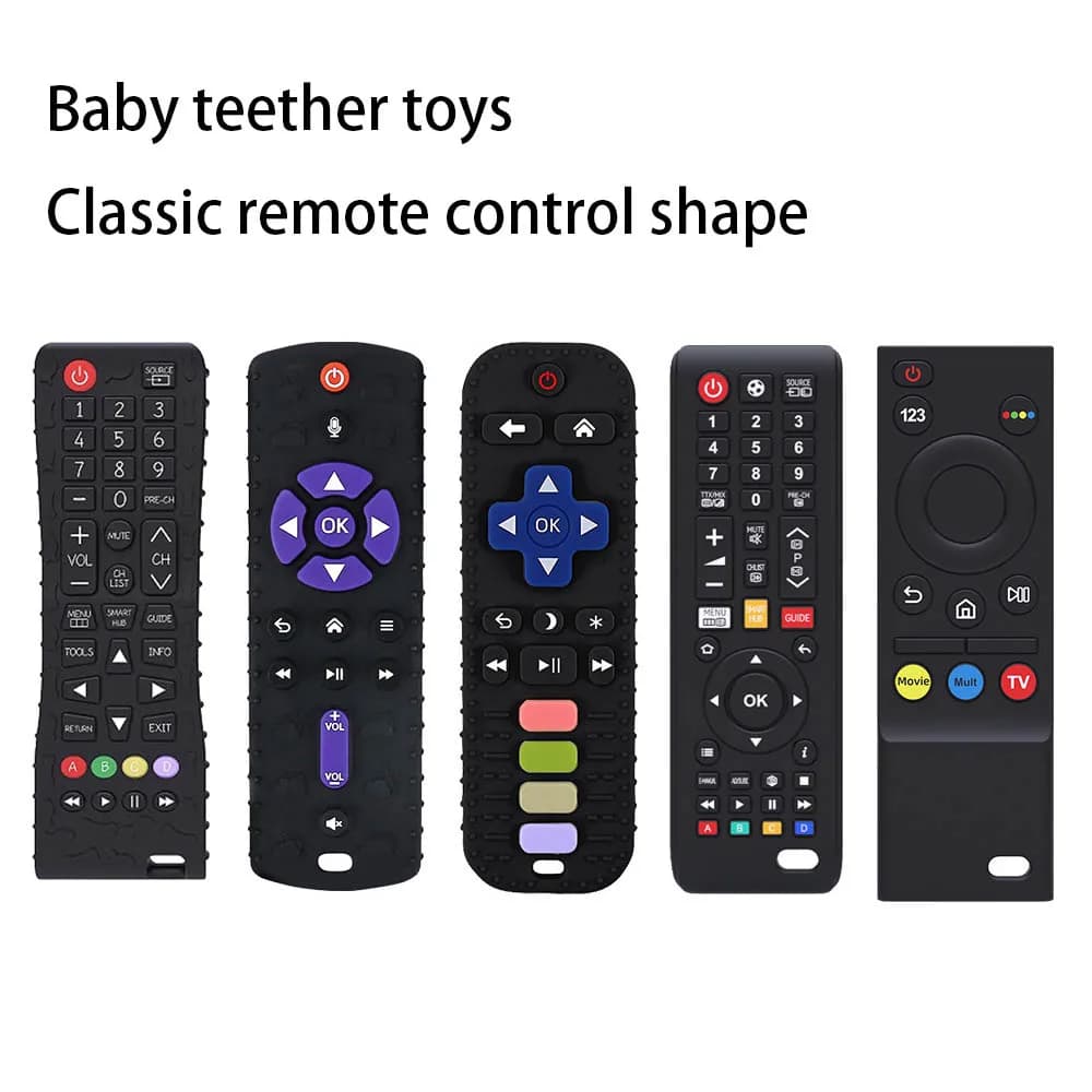 New Baby Classic Telecomando Dentizione Bastoni Food Grade Silicone Massaggiagengive Neonati Telecomando Massaggiagengive Lenitivo Rosi Giocattolo