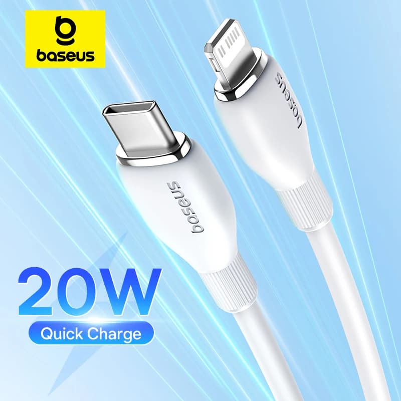 USB C Baseus TPE 20W cable for IPhone 14 13 12 11 Pro Max XS type C fast charging cable for data cable lighting for iPad Macbook