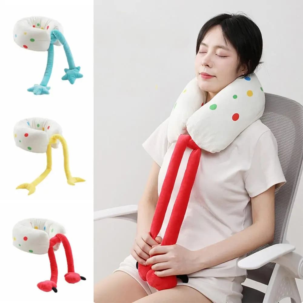 Supporto per il collo del fumetto Cuscino a forma di U Cuscino per il collo a forma di U da viaggio Cuscino per pisolino per studenti portatile Supporto lombare