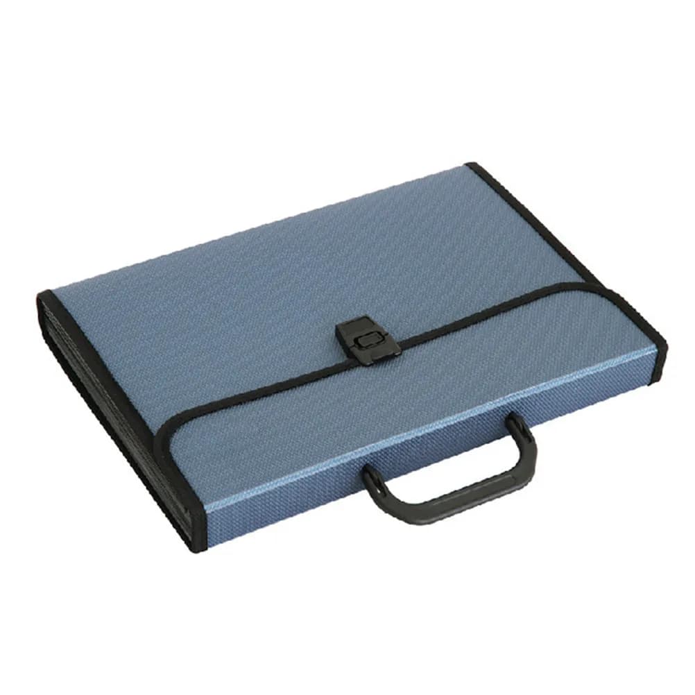 Expanding A4 File Folder with Carry Handle Wrap Around Zip Waterproof Plastic Business Organizer for Documents Art Portfolio 12