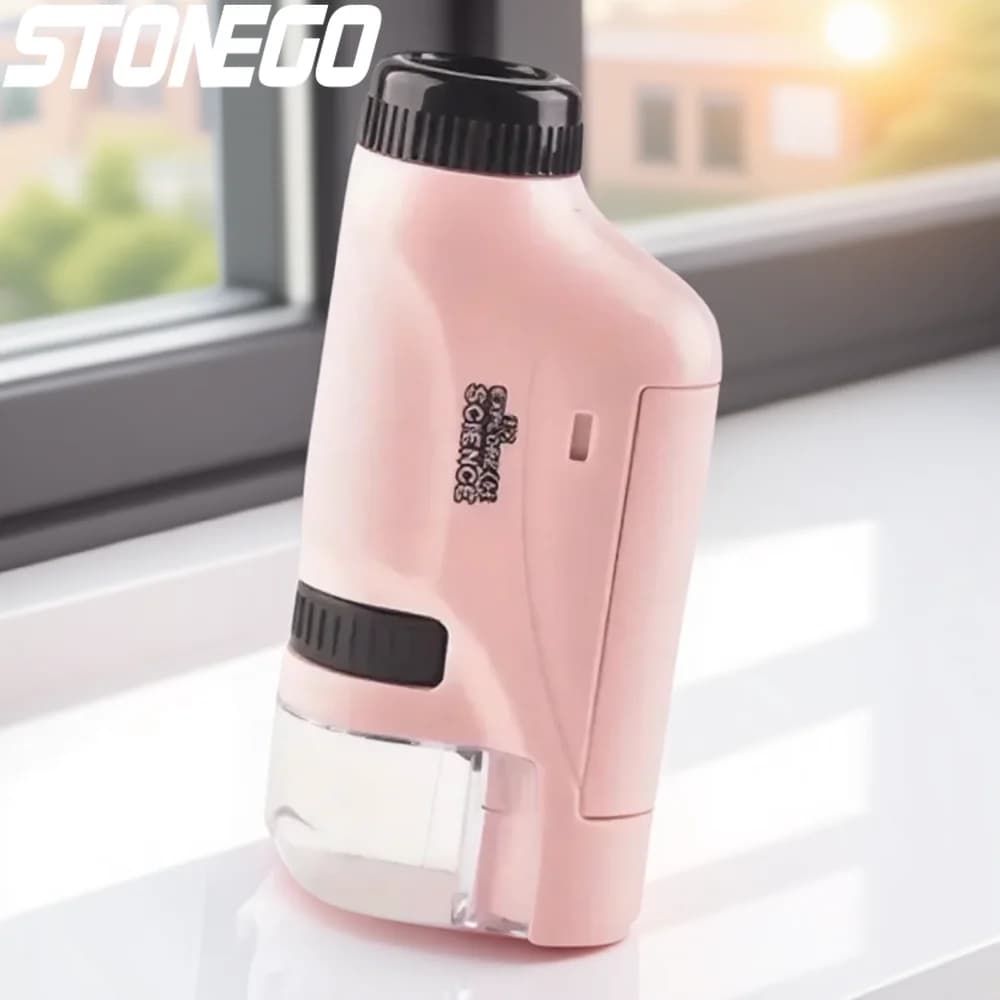 Microscopio portatile portatile per l'osservazione scientifica Lente ottica con ingrandimento 60X 100X