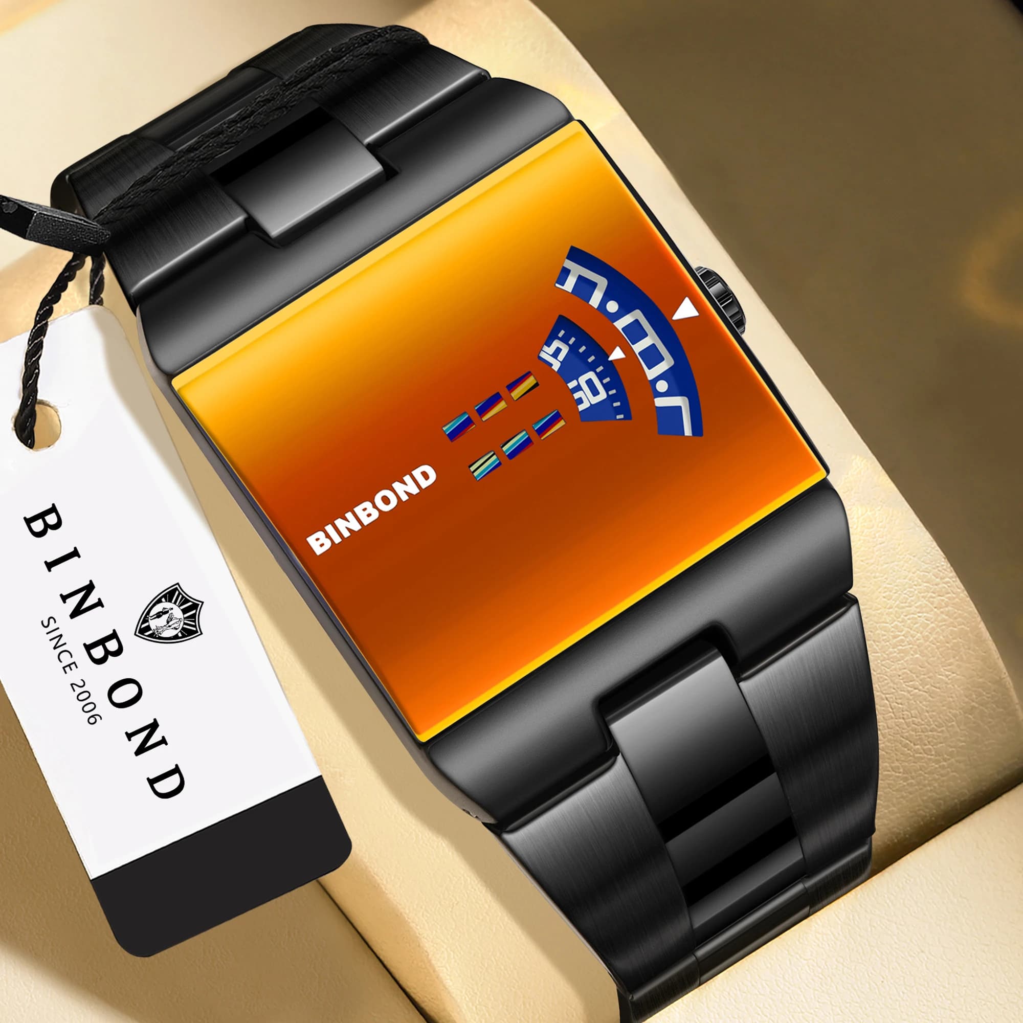 BINBOND Original accurate quartz watches for men luxury waterproof men's watch sturdy sport wristwatches casual business reloj