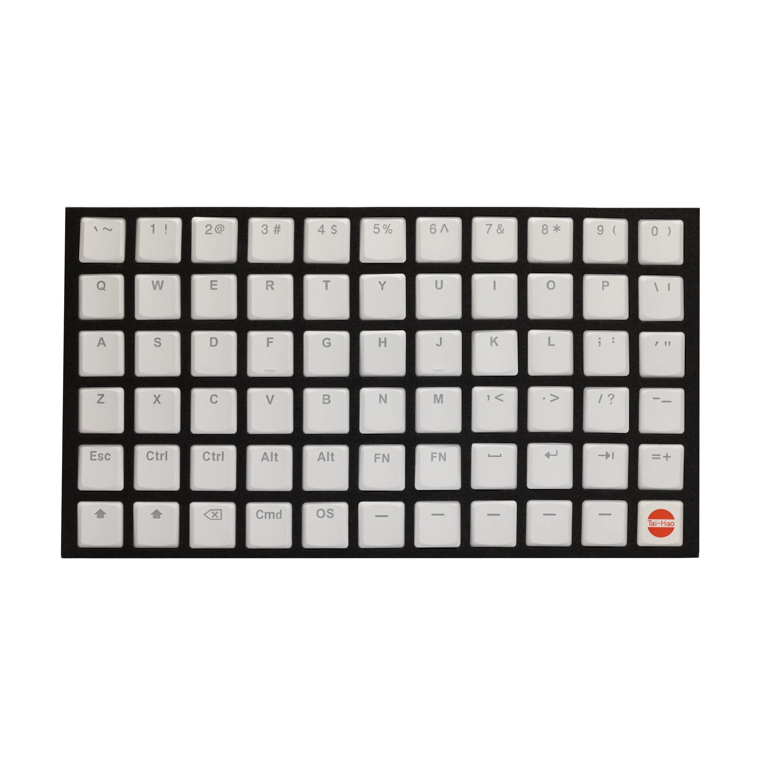 Taihao THT Low-profile thin white keyboard shorts for Kailh Choc 1350 or MX Switch Light Through