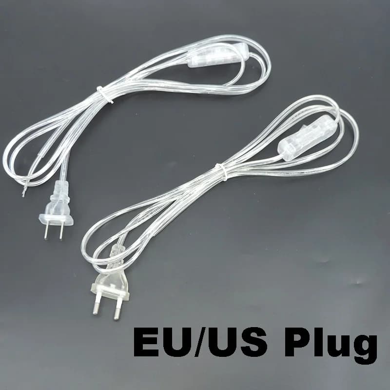 1.8m trasparente America europea 303 interruttore Online US EU cavo di prolunga cablaggio cavo di alimentazione ca cavo di striscia di illuminazione a LED da tavolo