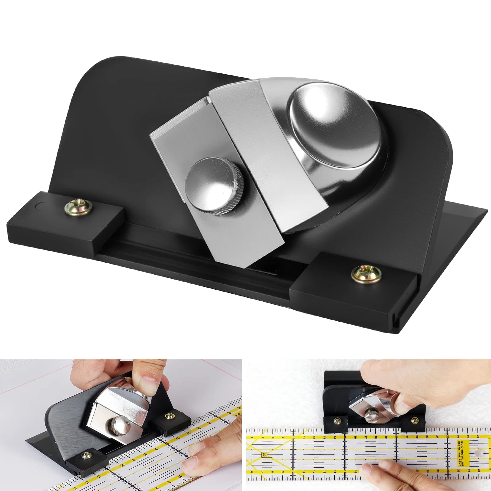 Taglierina for retractable mat 45 ° Tagliere for mat with bevelled blade Cutting tool for mat with adjustable blade depth to frame images Foam table