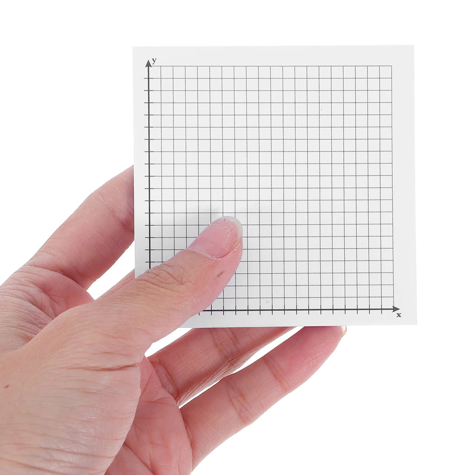 6 pezzi di foglietti adesivi con motivo a griglia, adesivi resistenti, promemoria, blocchi per appunti, fogli di carta a quadretti, forniture per ufficio e scuola