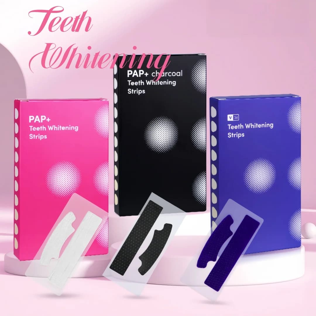 14 strips Teeth whitening Strips 7-day treatment Anti-slip dry strip for teeth whitening Delicate PAP enzymes Safe in teeth