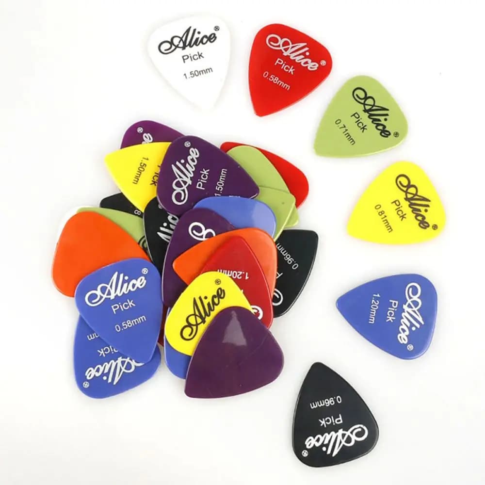 Plettri per Chitarra Acustica in ABS Lisci da 0,58 - 1,5 mm, 1 Scatola, Accessori per Chitarra