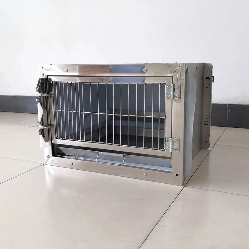 Gabbia per veterinari di dimensioni personalizzabili Gabbie per animali domestici o gabbie per salone di toelettatura Acciaio inossidabile 304 impilabile per impieghi gravosi-L