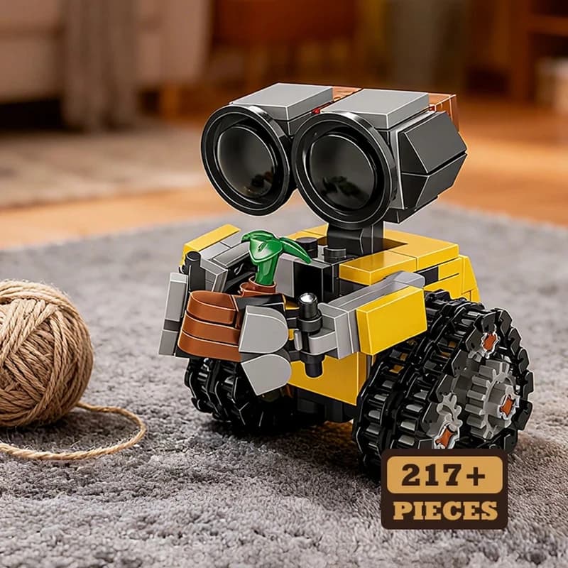Blocchi da Costruzione Classici del Film Wall-E, 200+ Pezzi, Modello Mini Robot MOC, Kit Creativi per Bambini e Adulti