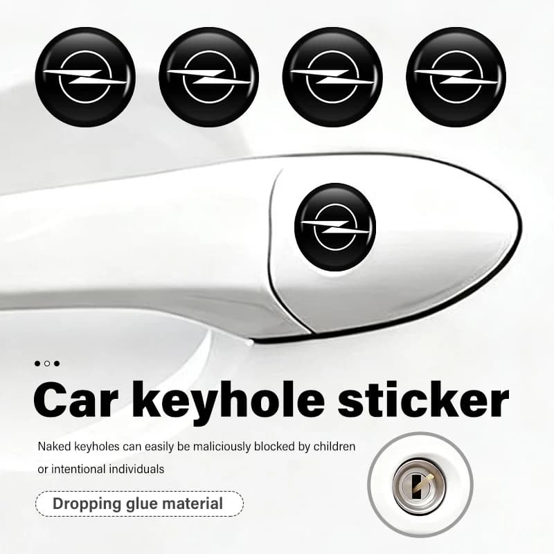 For Opel 14mm Car Key Emblem Auto Control Keychain Sticker Decoration Accessories Corsa D Astra G H J K F Mokka C Zafira B