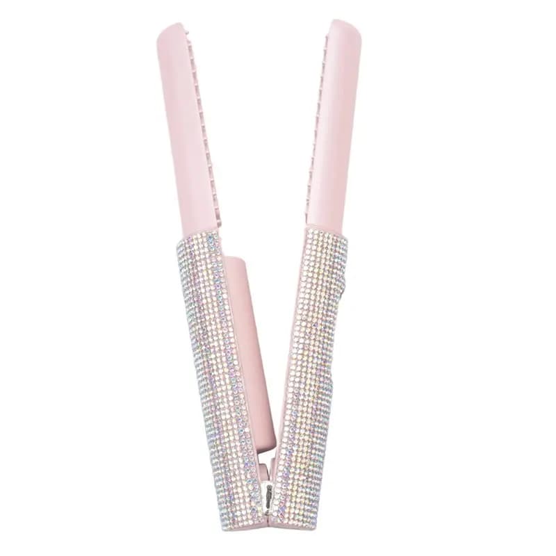 A83X-2-In-1 Electric USB Hair Straightening Brush Straightener Brush Straightening Styler Hair Curler
