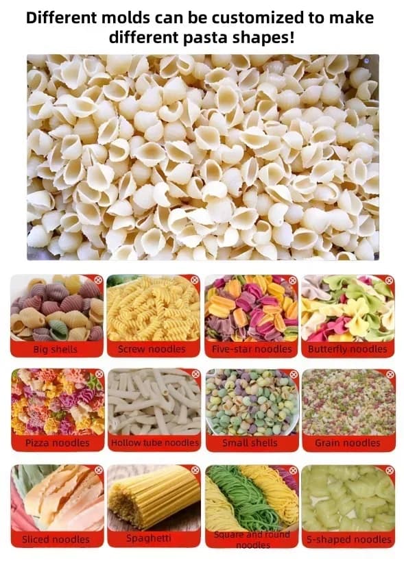 Macchina per la produzione di pasta piccola di marca NP Macchina per la produzione di pasta completamente automatica Prezzo Macchina per pasta lunga