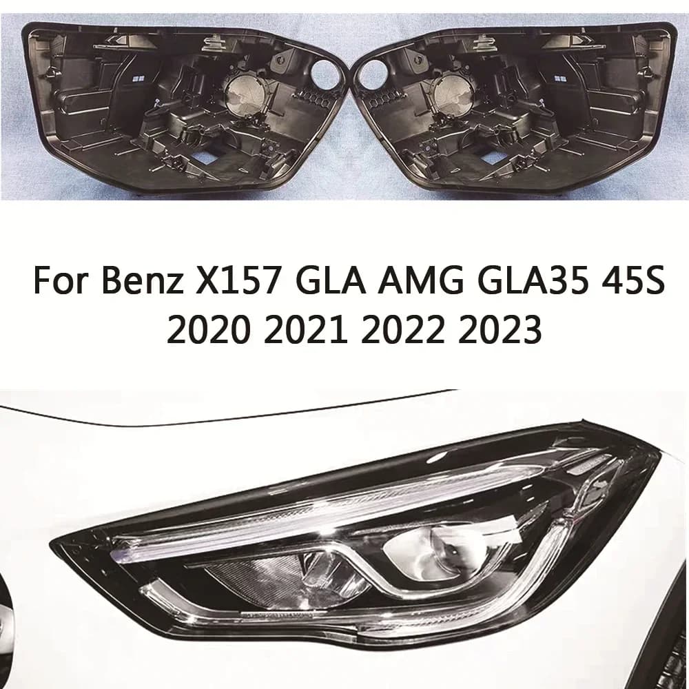 Base Per Benz X157 GLA AMG GLA35 45S 2020 2021 2022 2023 Faro copertura della base custodia a conchiglia Casa Alloggiamento Lampada Supporto Posteriore
