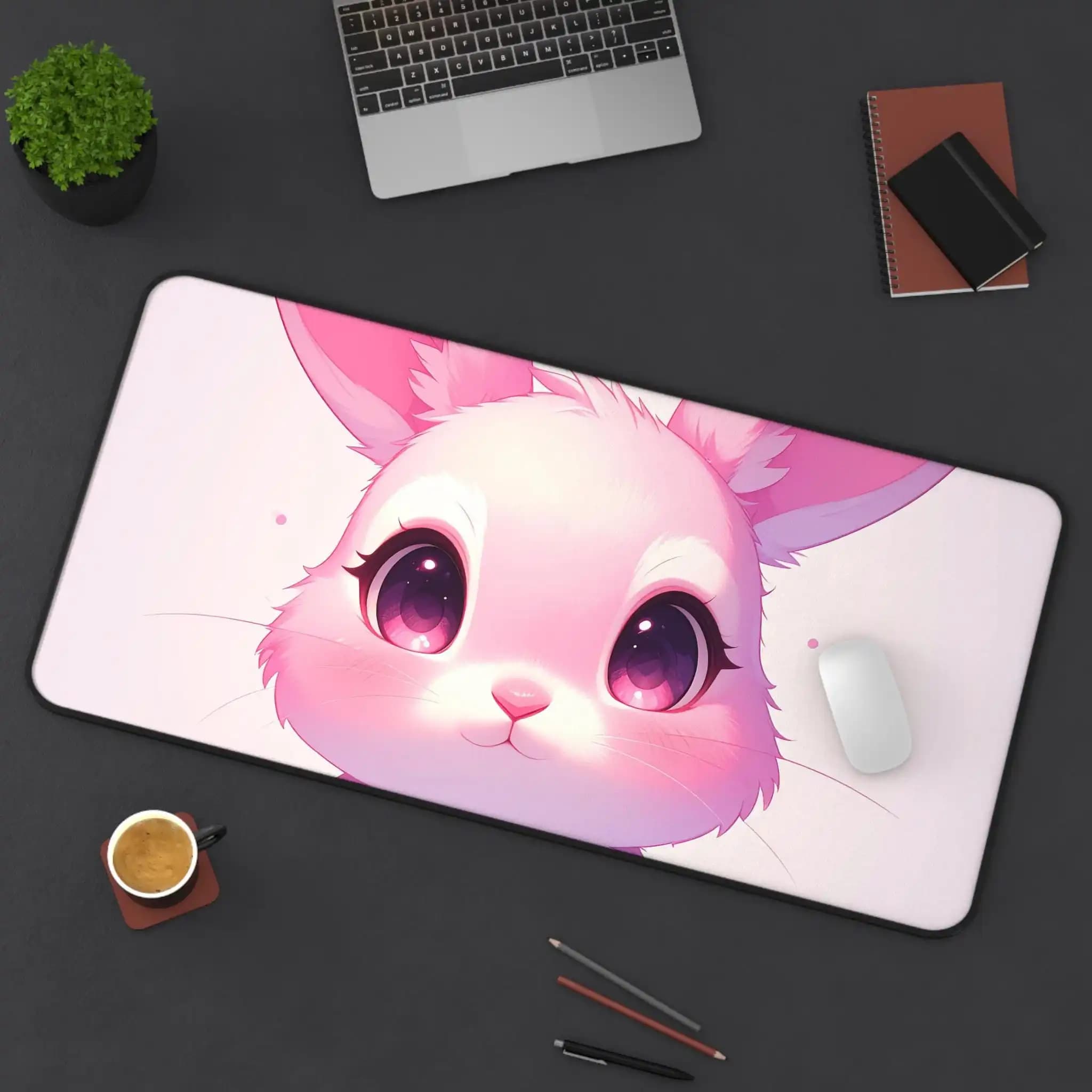 Tappetino per mouse con motivo a coniglio carino, tappetino per mouse impermeabile antiscivolo, tappetino decorativo per scrivania da gioco per ufficio, regalo perfetto per gli amici.