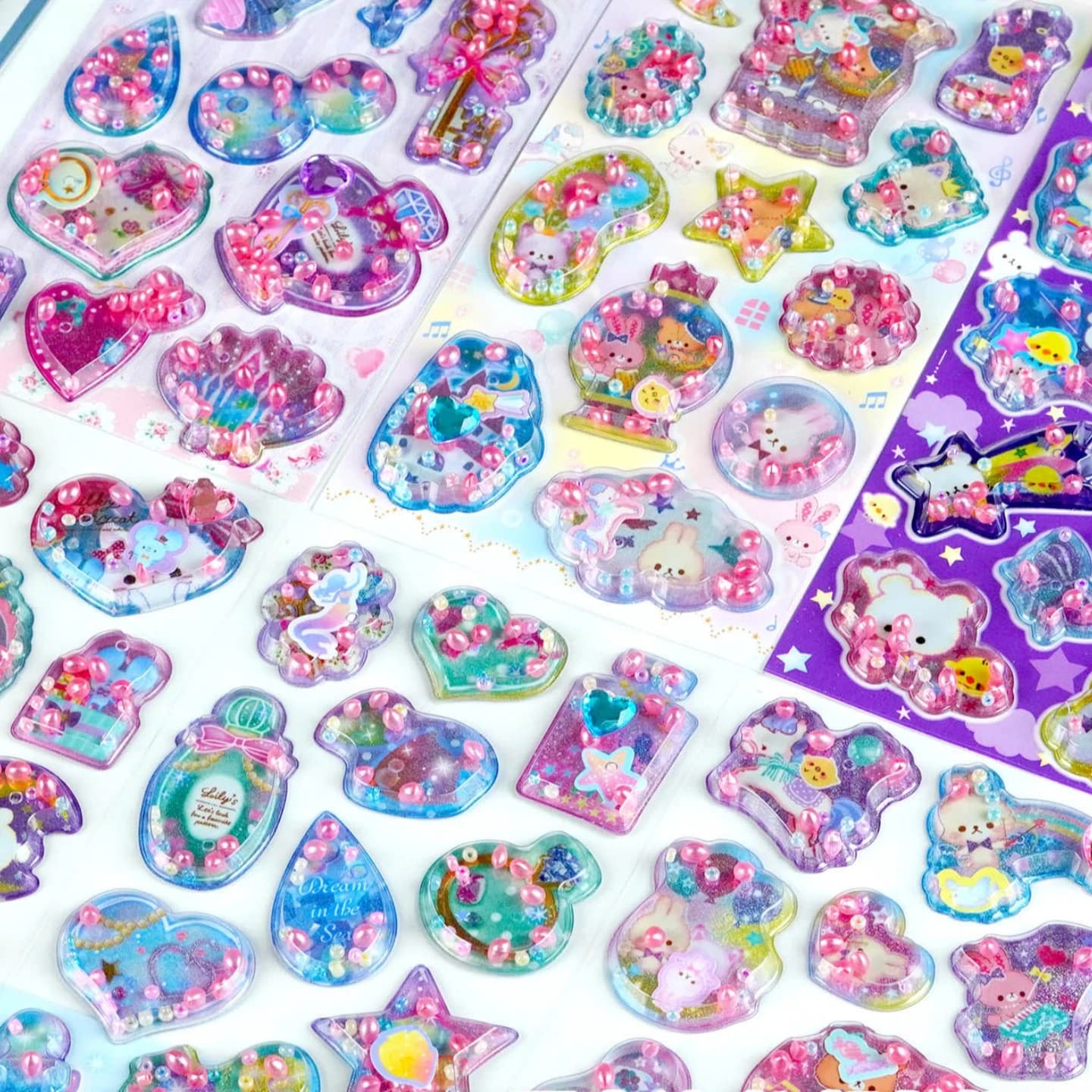 3 pz/6 pz Adesivi Glitterati Profumati Carini 3D per Scrapbooking, Fai da Te, Diario, Cancelleria, Regalo Scolastico