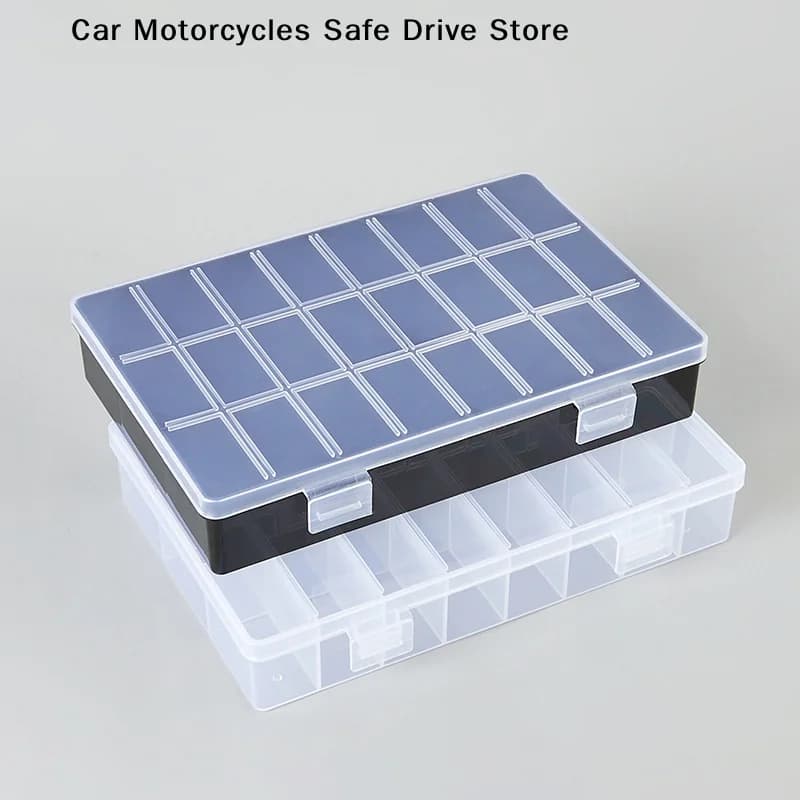 【CM】 Scatola organizer multifunzionale in plastica trasparente con 24 scomparti, contenitore per artigianato, per perline, organizer per arte, fai da te, gioielli