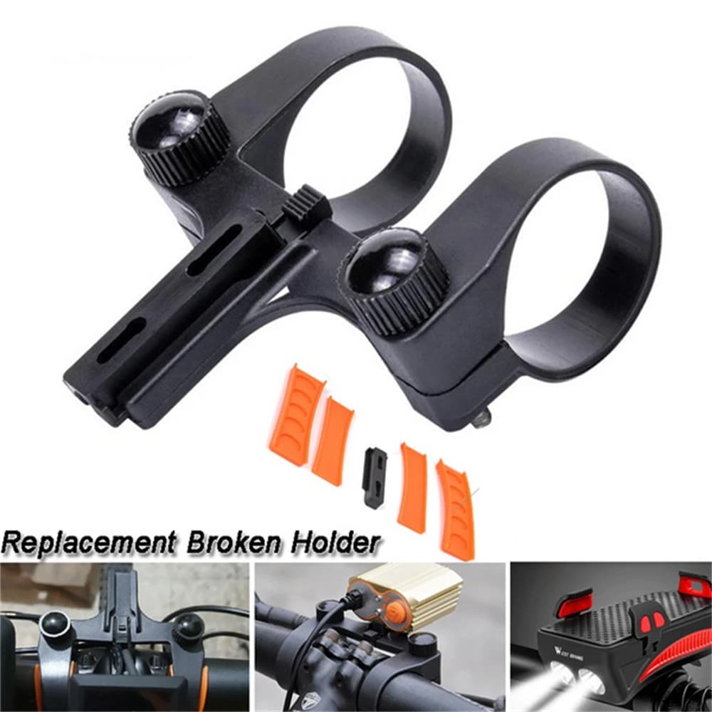 Supporto per luce anteriore per ciclismo Portabiciclette Supporto per bici MTB Supporto per faro Supporto per lampada Clip per staffa per lampada