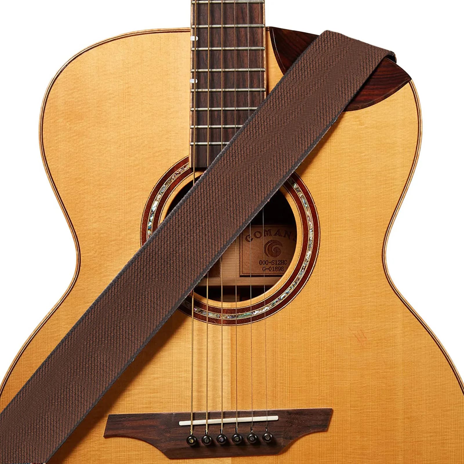 Tracolla per chitarra in tessuto premium da 1 pezzo, regolabile per chitarra elettrica, acustica, classica, basso, con porta plettri integrato, texture morbida