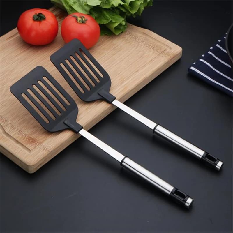 Stainless Steel Turner Kitchen Tools Nylon Handle Spatula Pala Fritta Uovo Fish Padella Scoop Spatula Kitchen Tools