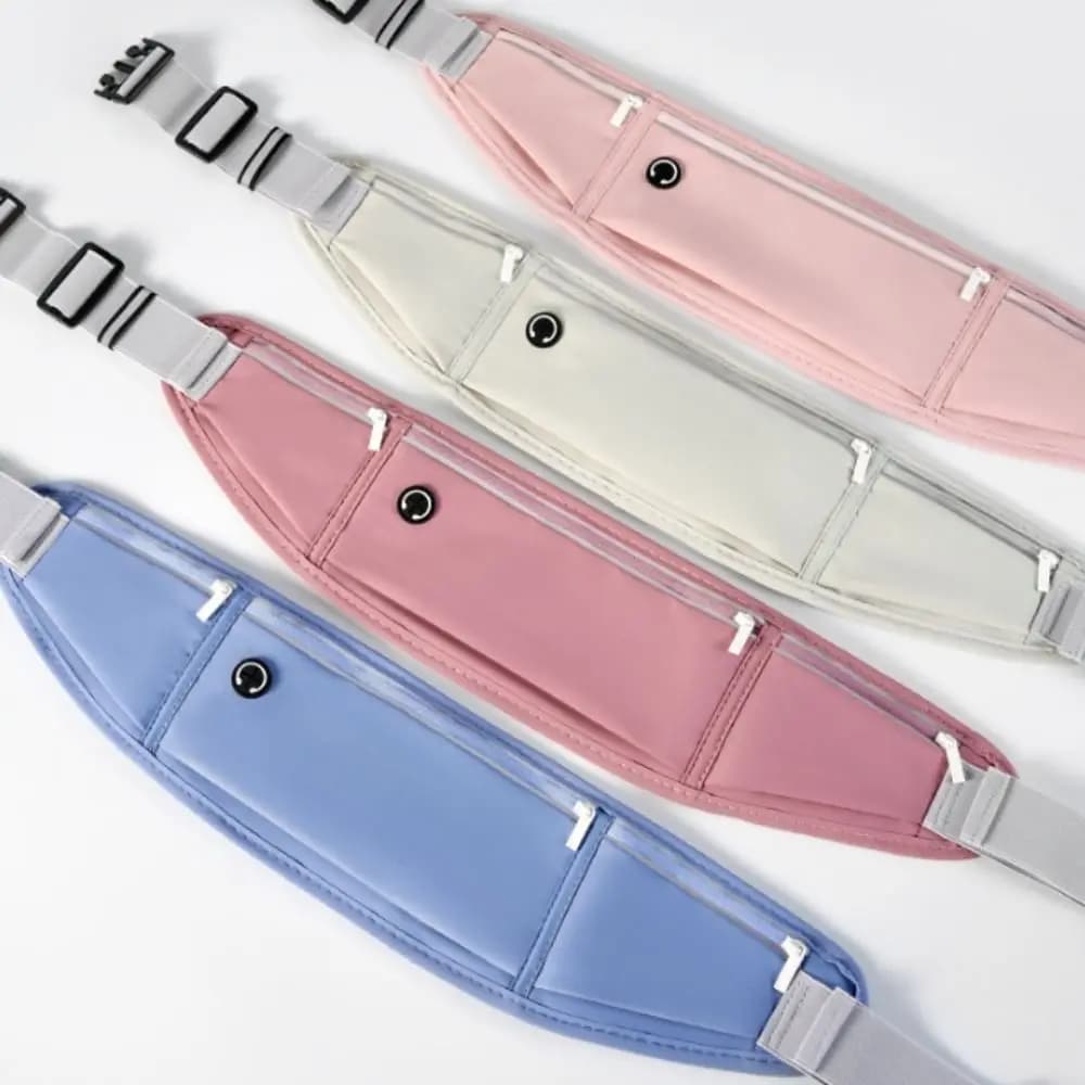 Three-Square Running Waist Bag Waterproof Multifunction for Marathon, Sport Carrier Phone Door