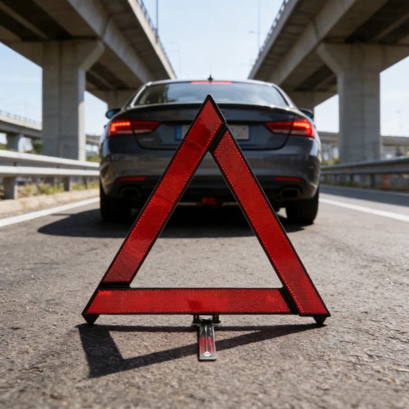 Nuovo Triangolo di Emergenza Riflettente Pieghevole per Auto, Segnalazione di Pericolo Rossa Riflettente, Triangolo di Sicurezza per Guasti Stradali