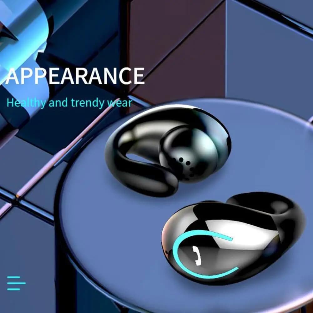 Bluetooth wireless earphone with ear hook, sports headset with ear hook, running speaker, gym, gaming headset with bass, water protection IPX4 Q2I1