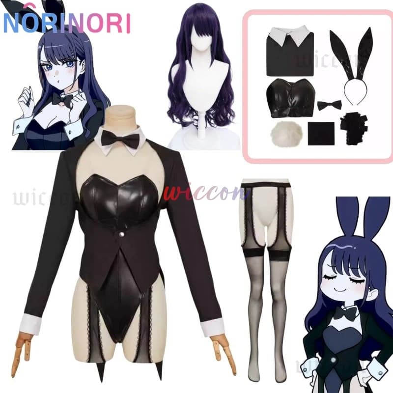 My Dressed Up Darling S2 Sexy Bunny Girl Marin Kitagawa Costume Cosplay Tuta in pelle Costume Uniforme Vestito di carnevale di Halloween
