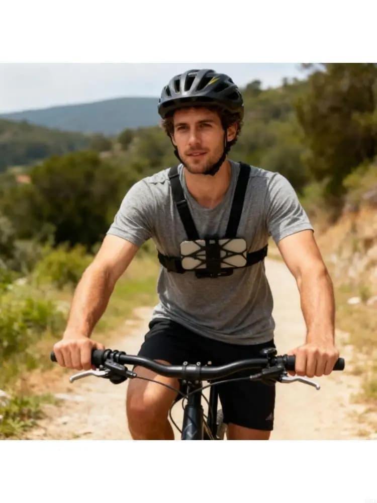 Adjustable Chest Straps with 360 Degree Rotations Phone Mount for Action Cameras 83CE