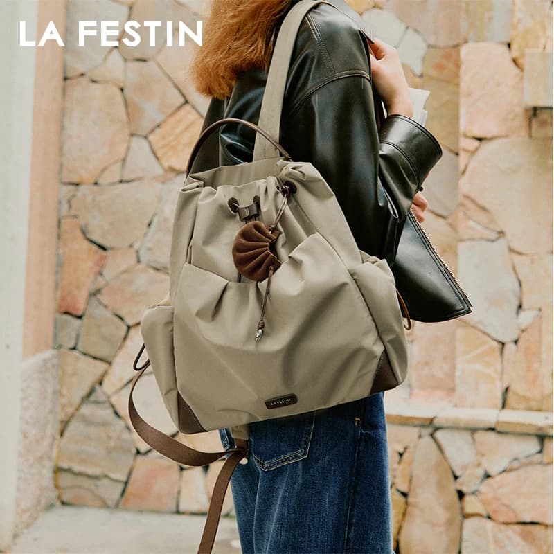 Zaino di marca originale LA FESTIN 2025 Nuove borse da viaggio per donna Borse tote casual Borsa da scuola di grande capacità Borsa a tracolla