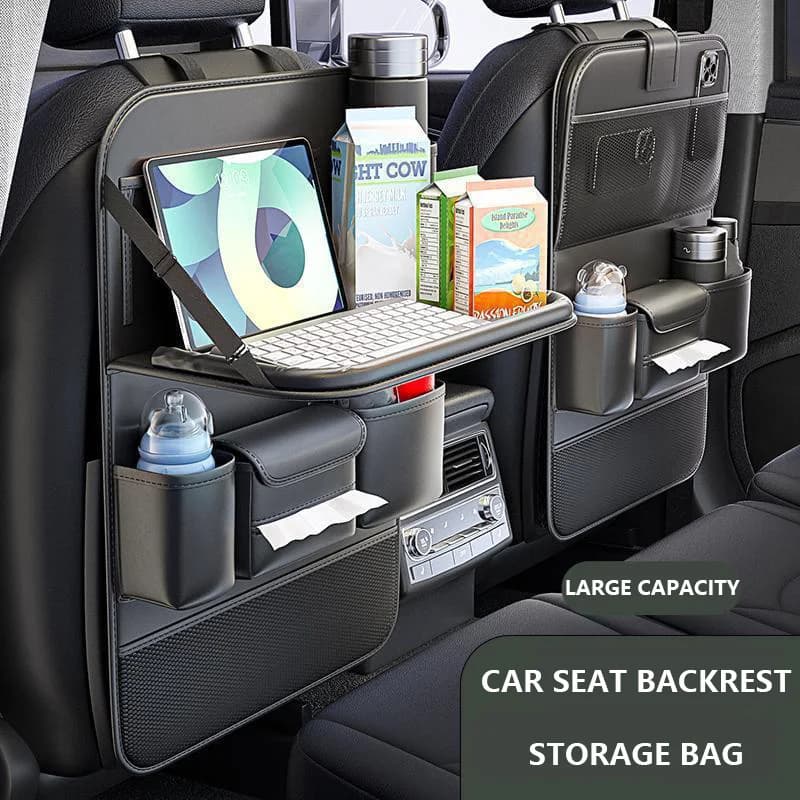 Car Seat Back Storage Hanging Bag in Car Tissue Box Backrest Storage Rack Seat Back Organizer- Essential Car Supplies Organizer