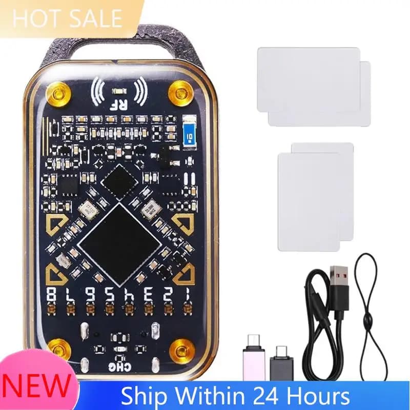 【DISPONIBILE】Lettore di Chip RFID Chameleon Ultra, Emulatore di Smart Card, Duplicatore NFC + 2 Carte CUID/UID 125K 13.56M, Decodificatore di Carte ID IC