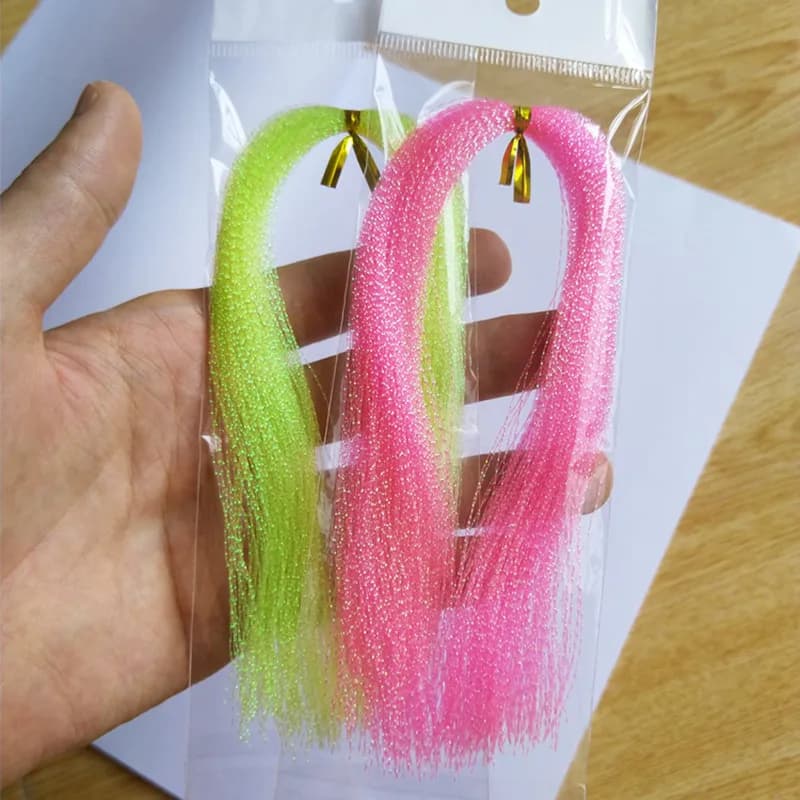 1pc Fly Fishing Light Silk Braided Wire Cord Line Crystal Alloy Brilliant Hook Hook Pull Assist Mos Accessories