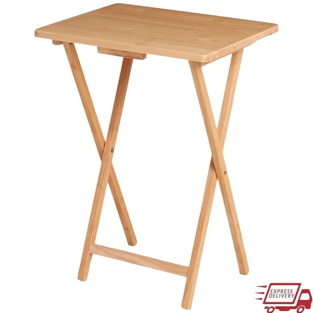 Vassoio TV pieghevole per interni Tavolo portatile leggero in legno massello di gomma salvaspazio Facile da riporre Nessun montaggio richiesto Design compatto