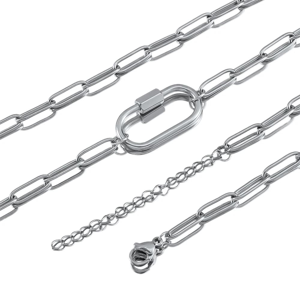 1 pz assemblaggio fatto a mano di catena in acciaio inossidabile per braccialetto collana fai da te placcatura in oro 18 carati materiali in stile minimalista