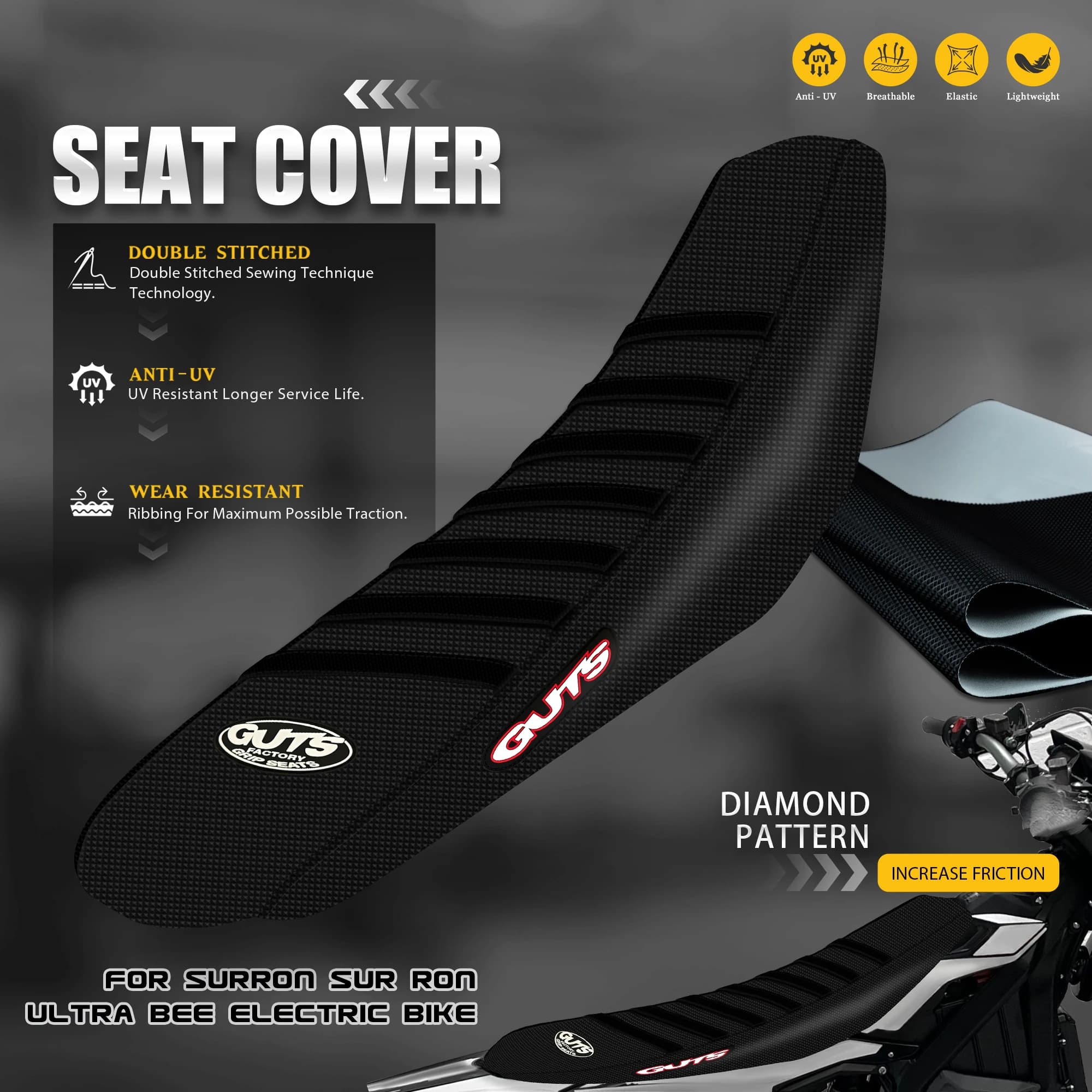 SPACE Per SURRON Ultra Bee Accessori moto Fodera per cuscino del sedile Traspirante impermeabile per bici elettrica Surron Ultrabee