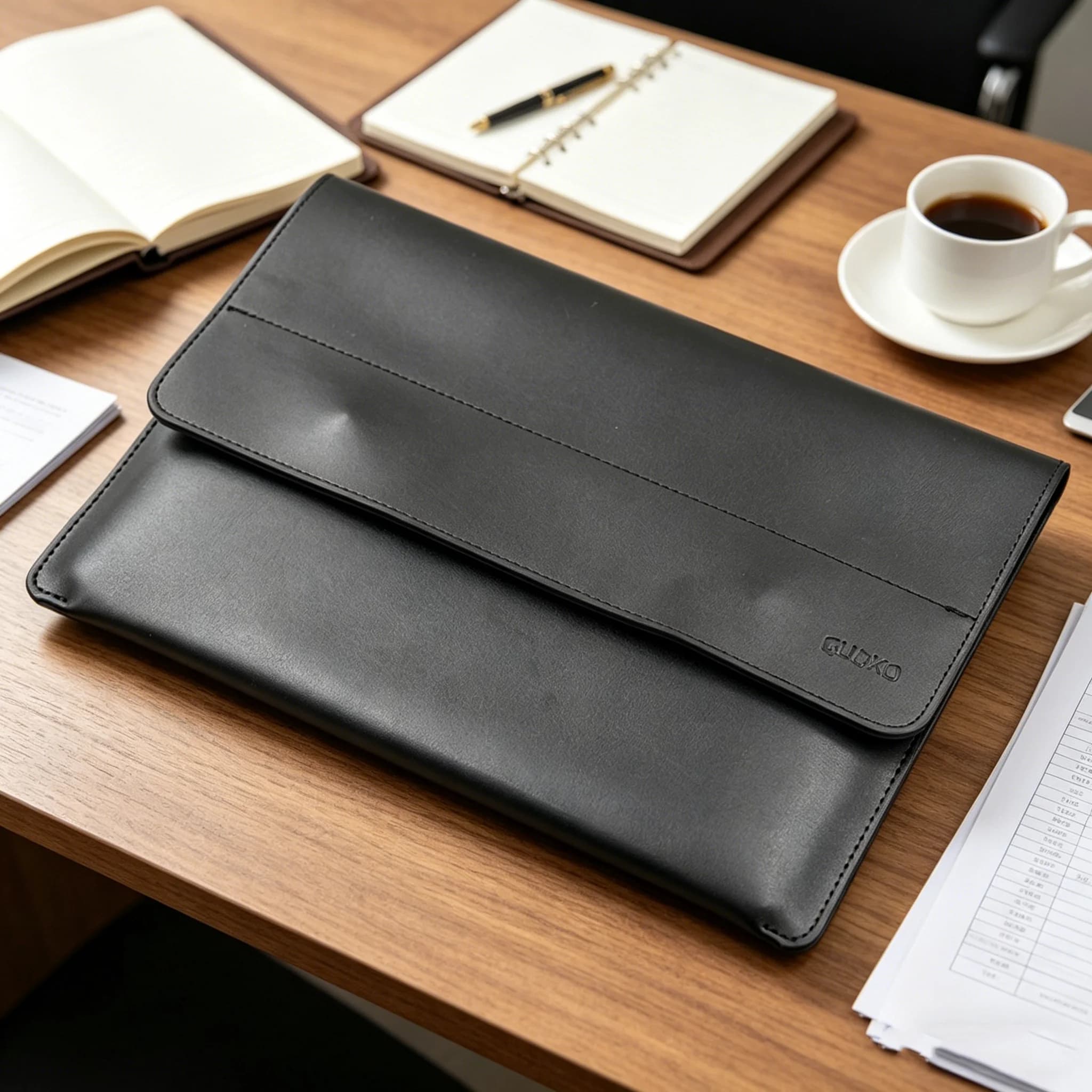 Borsa per laptop orizzontale leggera in pelle PU da 13/14/15/16 pollici con chiusura magnetica semplice per MacBook Air 13.6" Pro 14 16.2