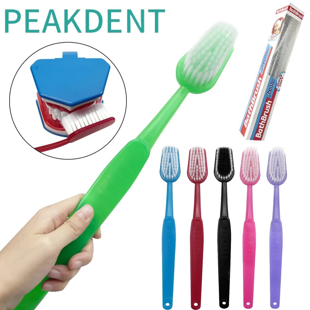 Spazzolino da denti lungo gigante Spazzolino da bagno oversize Igiene orale Spazzola per pulizia profonda Novità Dentista Bambini Spazzolino da denti Strumento didattico