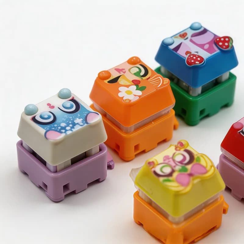 Clickee Mechanical Keyboard Cap Blind Box Cute Keychain Backpack Pendant Collection Fashionable Decompression Toy Surprise Gift