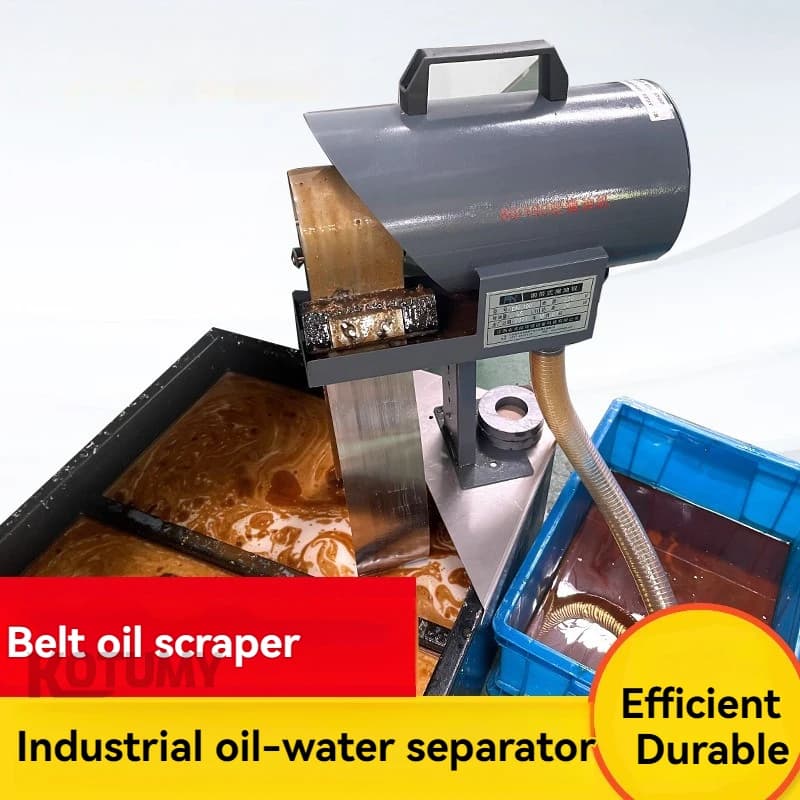 Separatore Olio-Acqua per Macchine Utensili, Separatore Olio-Acqua a Nastro in Acciaio, Raschiatore Industriale per Olio, Attrezzatura per la Rimozione dell'Olio Fluttuante
