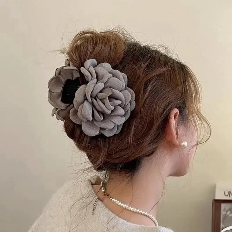 Fermagli per capelli con fiore di rosa in tessuto francese per donne Ragazze Clip per capelli Barrette Forcine Morsetti per capelli Copricapo Accessori per capelli