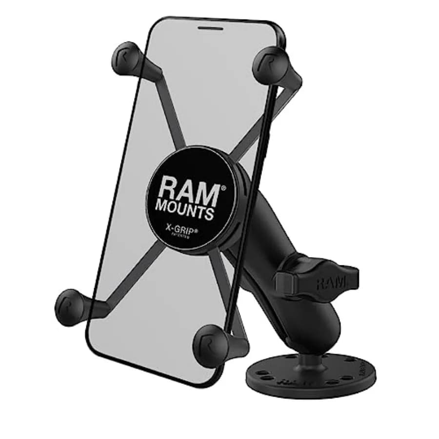 Supporto Universale per Telefono X-Grip con Base a Trapano e Braccio Medio, Supporto Sicuro per Smartphone iPhone e Android RAM-B-1
