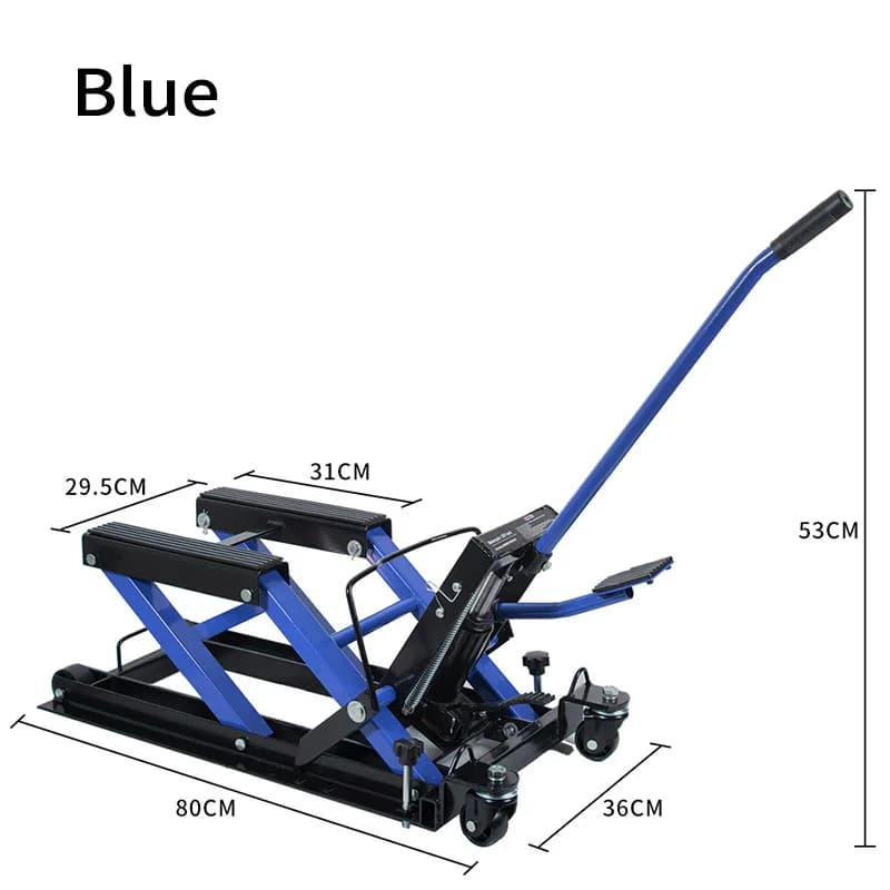 Hydraulic Motorcycle Lift Stand 680kg Capacity Portable Scissor Jack Hoist Platform for Bike Repair & Maintenance