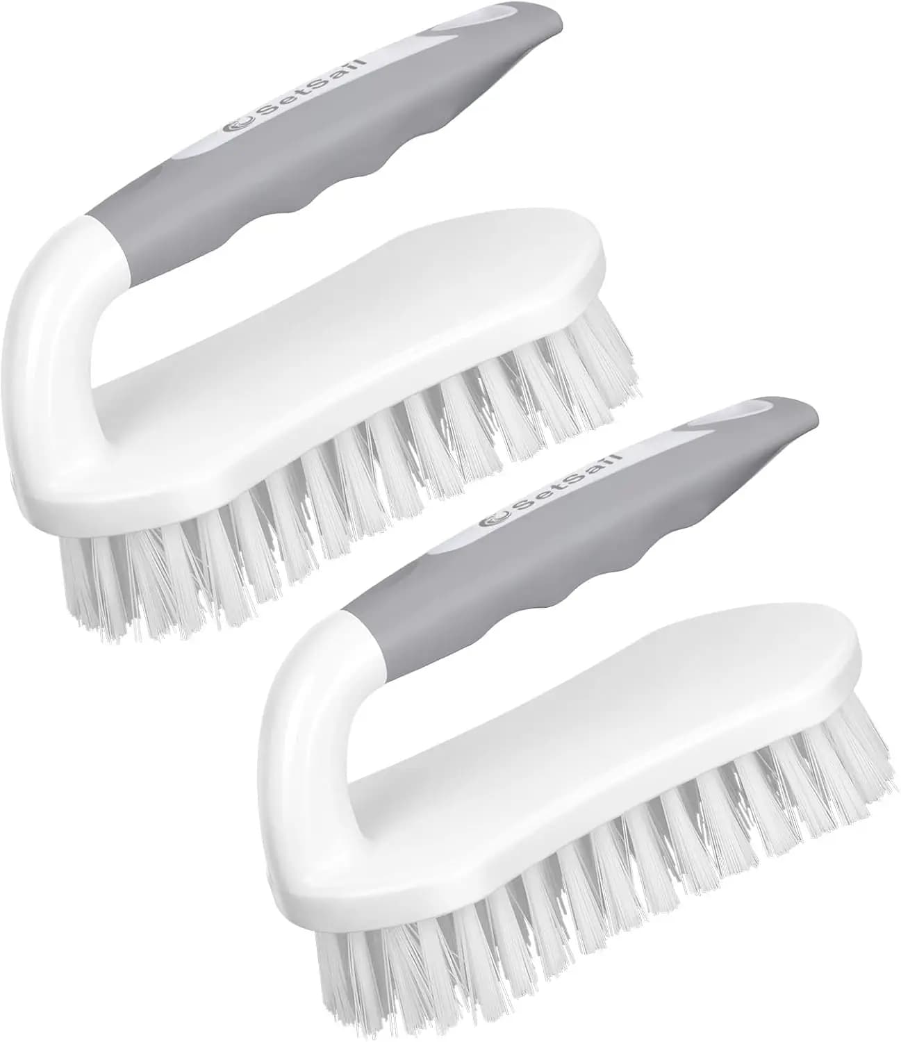 Spazzola per la pulizia resistente con setole rigide per bagno, cucina, tappeti e doccia - Confezione da 2