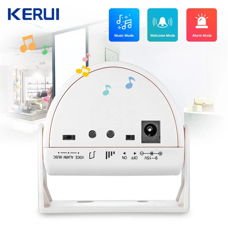 Campanello di benvenuto per negozio 32 melodie Sensore di movimento wireless Campanello di allarme per negozio Home Office Protezione di sicurezza Antifurto
