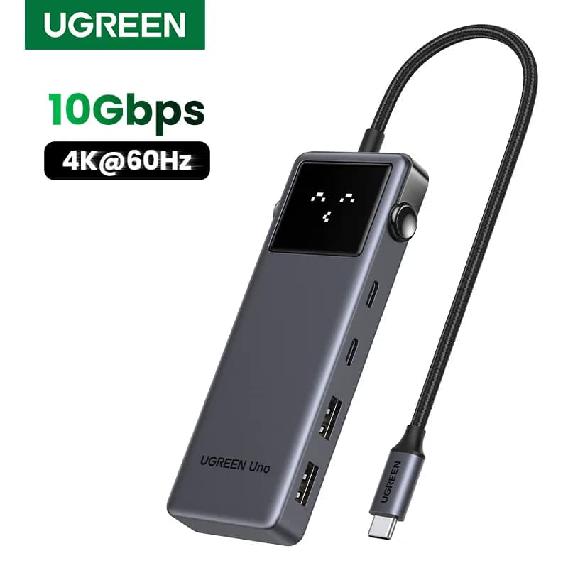 UGREEN USB-C HUB 6-in-1 HDMI 4K60Hz PD100W 10Gbps USB3.2 Gen2 USB-C Splitter per laptop MacBook Pro Docking station per espansore d'aria