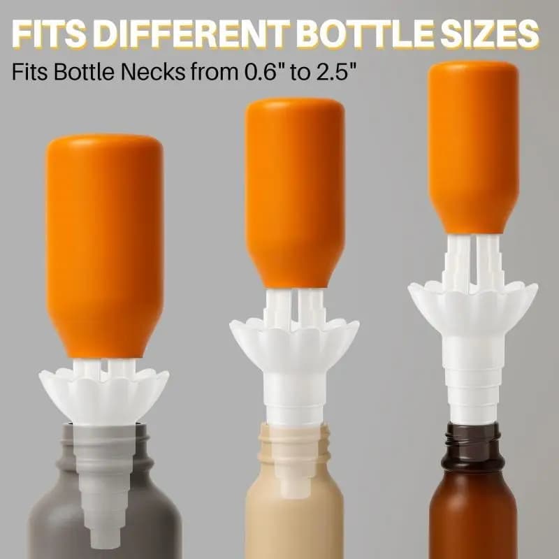 1/2 Pezzi Imbuto Riutilizzabile per Trasferimento Liquidi, Adattatore per Dispenser di Sapone da Cucina, Connettori per Facile Versamento per Bottiglie
