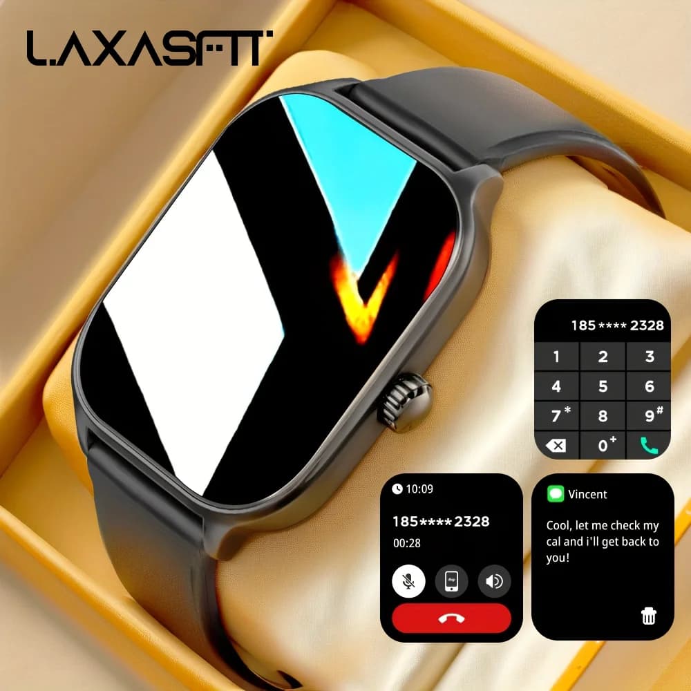 LAXASFIT 2025 New Smart Watch H9 Bluetooth Call Man Woman Smartwatch Fitness Bracelet Custom Dial