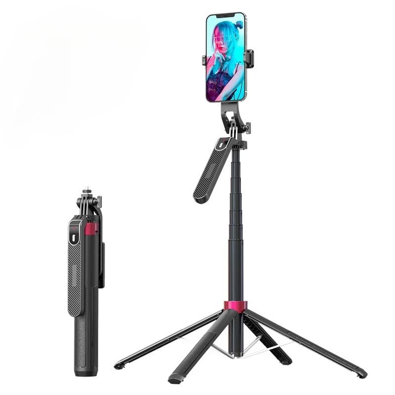 180 centimetri Selfie Stabilizzatore Senza Fili Selfie Stick Treppiede Supporto Monopiede Pieghevole Per Il Telefono Action Camera Equilibrio Riprese Costanti